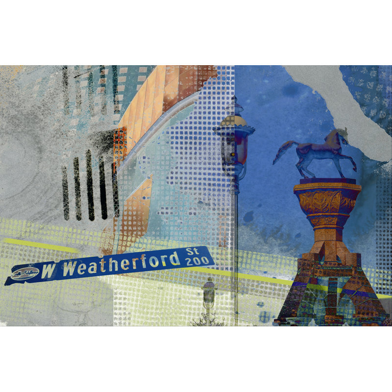 Weatherford St. Ft. Worth - Wrapped Canvas Painting, 30cm H x 46cm W x 3.8cm D