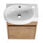 Meuble-lavabo mural compact de 40 cm (16 pouces) avec portes à fermeture en douceur, idéal pour les petites salles de bain.