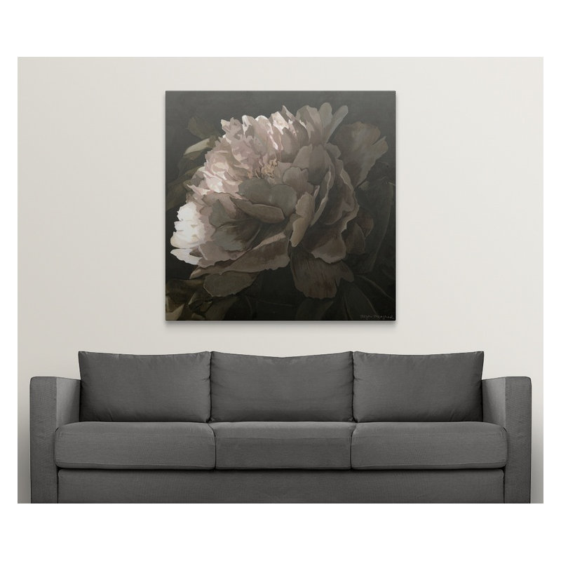 « ii » megan meagher, reproduction d’art Moonlit Peony, H 35 po x l 35 po x P 1,5 po, Toile