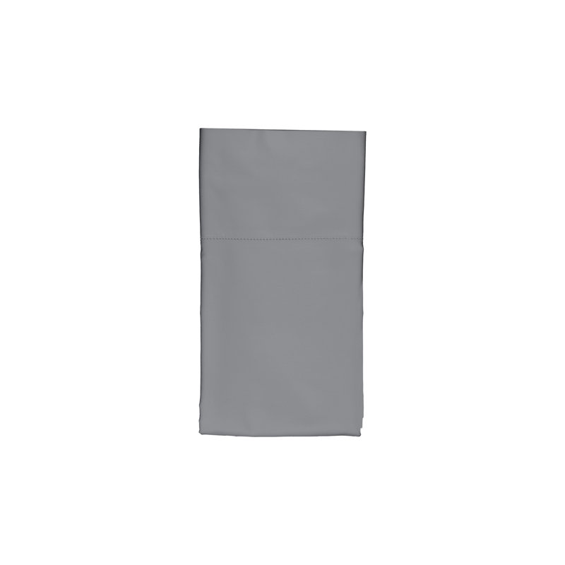 Eleonora Sateen Flat Sheet, Charcoal Gray, King