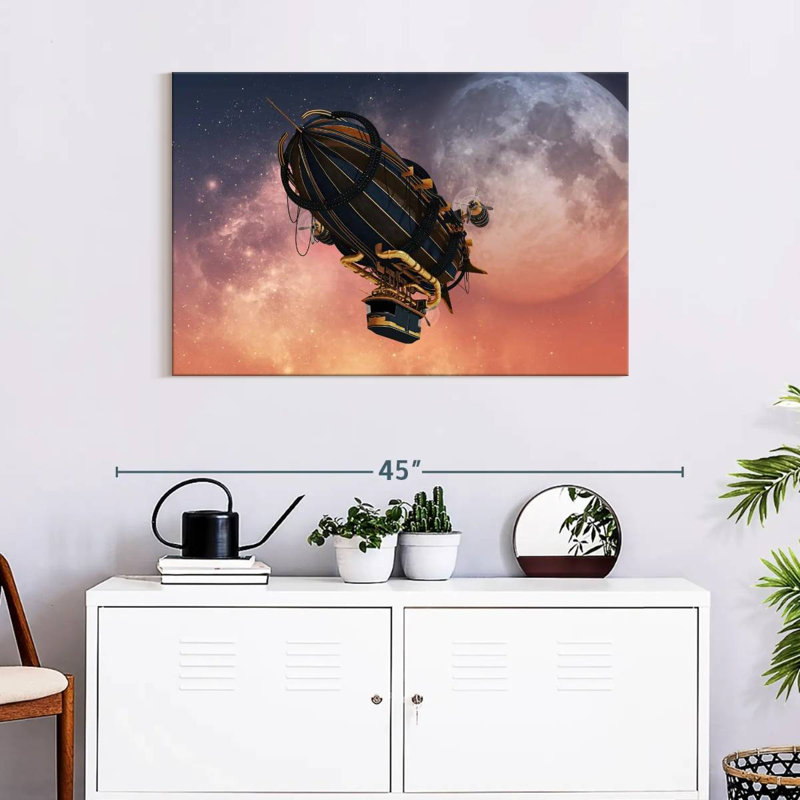 Mehar Steampunk Zeppelin, 24" H x 36" W