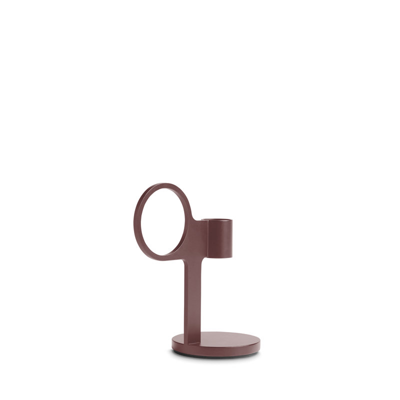 Qui y va? Porte-bougie H 7 po x l 2 po, Rouge