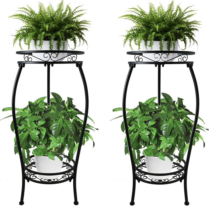 Ensemble de 2 grandes plantes en métal
