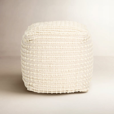 Adelyn 16" Wide Square Pouf Ottoman by Birch Lane