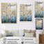 Gold And Blue Trees Harmony III Framed On Canvas Print-2015603883-2015603884