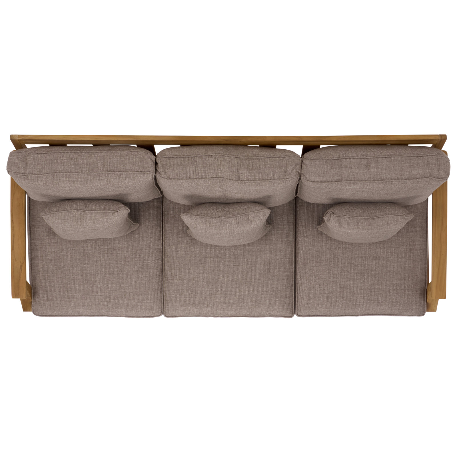 Clairmont Teakwood Patio Sofa, Taupe