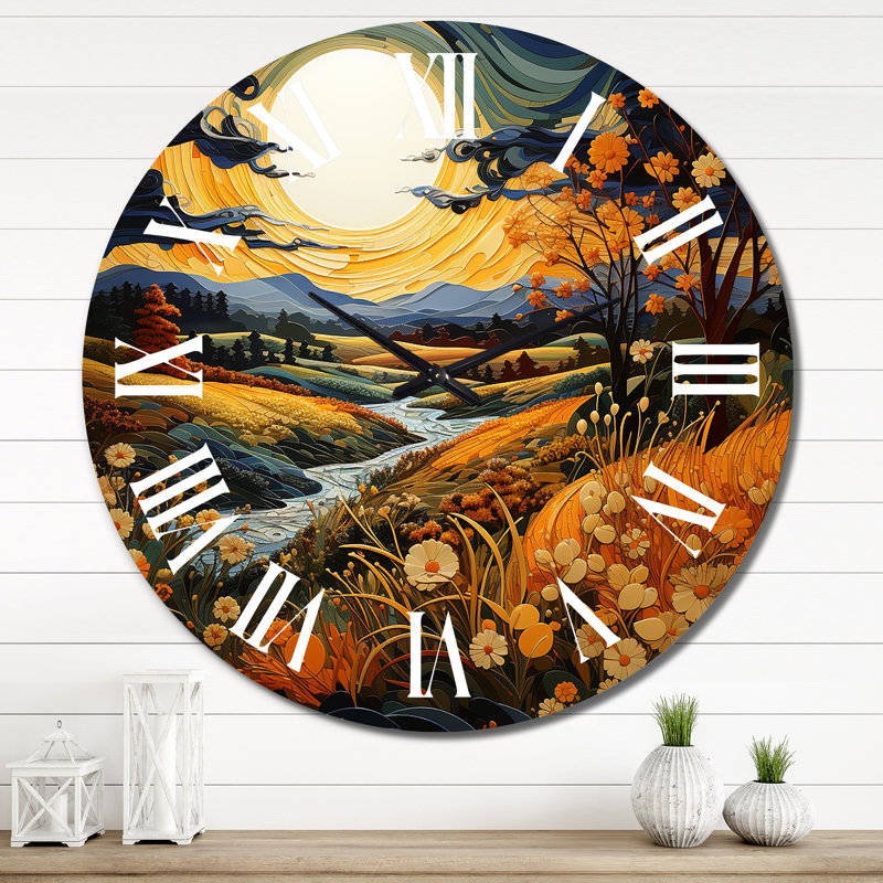 Horloge murale Daegon - Paysages, Très grand