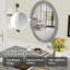 Bureau de maquillage avec miroir ovale-1270878151