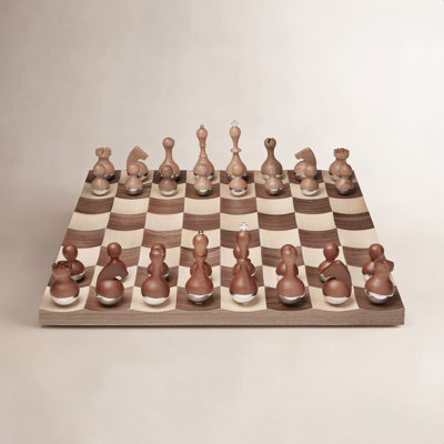 Wobble Walnut Chess Set