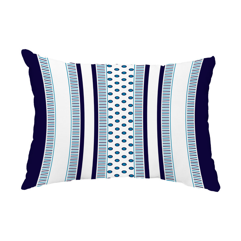  Housse et insert de coussin rectangulaire Comb Dot, Bleu marine