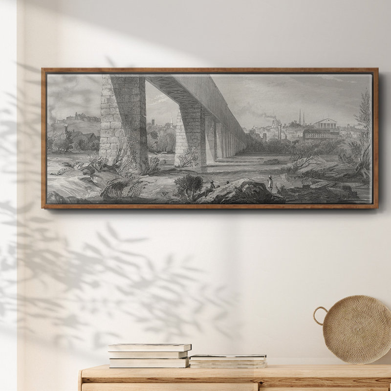 Richmond from the James - toile encadrée, H 20 po x l 50 po