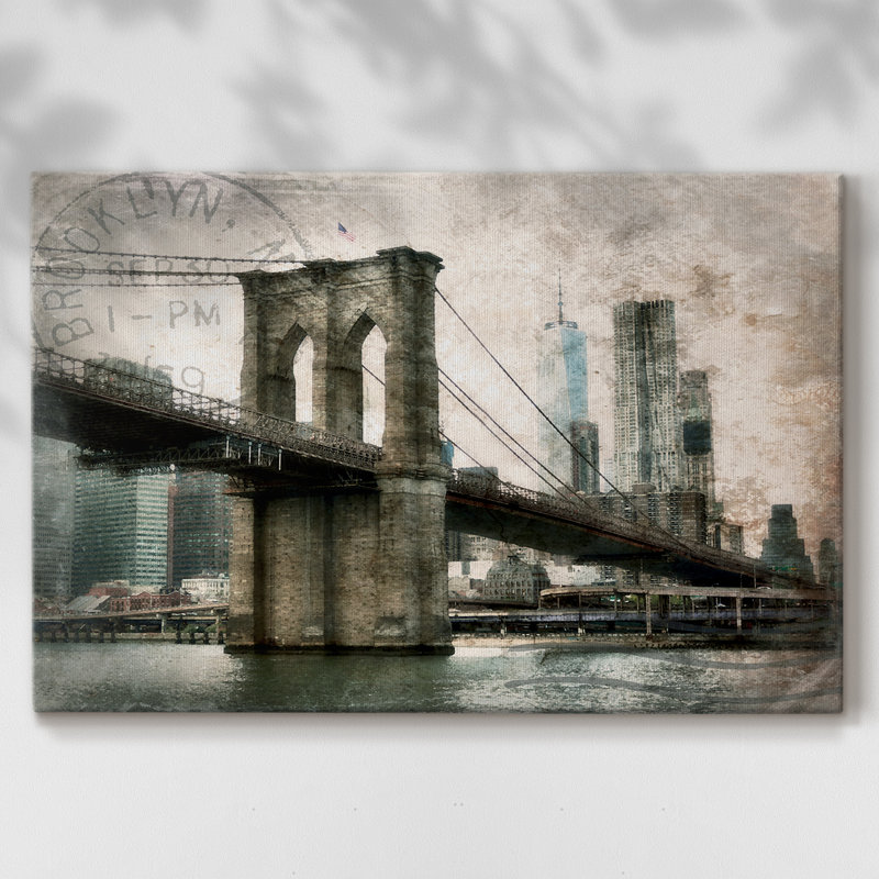 NY Brooklyn Bridge -Gallery Wrapped Cavas, 24X36