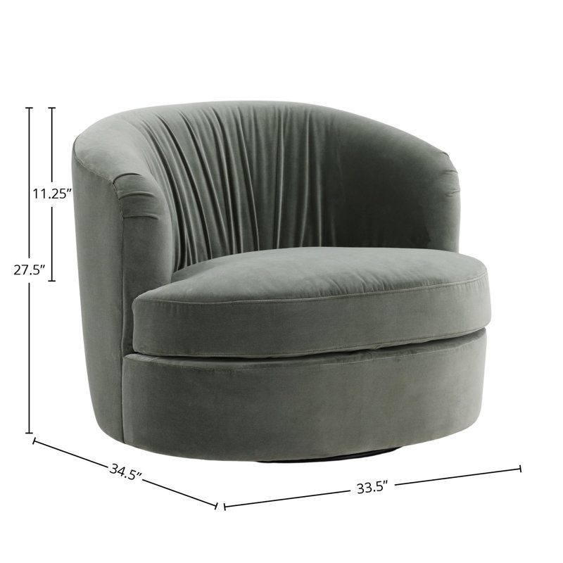 Azura Upholstered Swivel Chair, Sapphire Sage