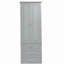 Grande armoire de rangement avec trois tiroirs pour salle de bain / bureau, gris-605010387