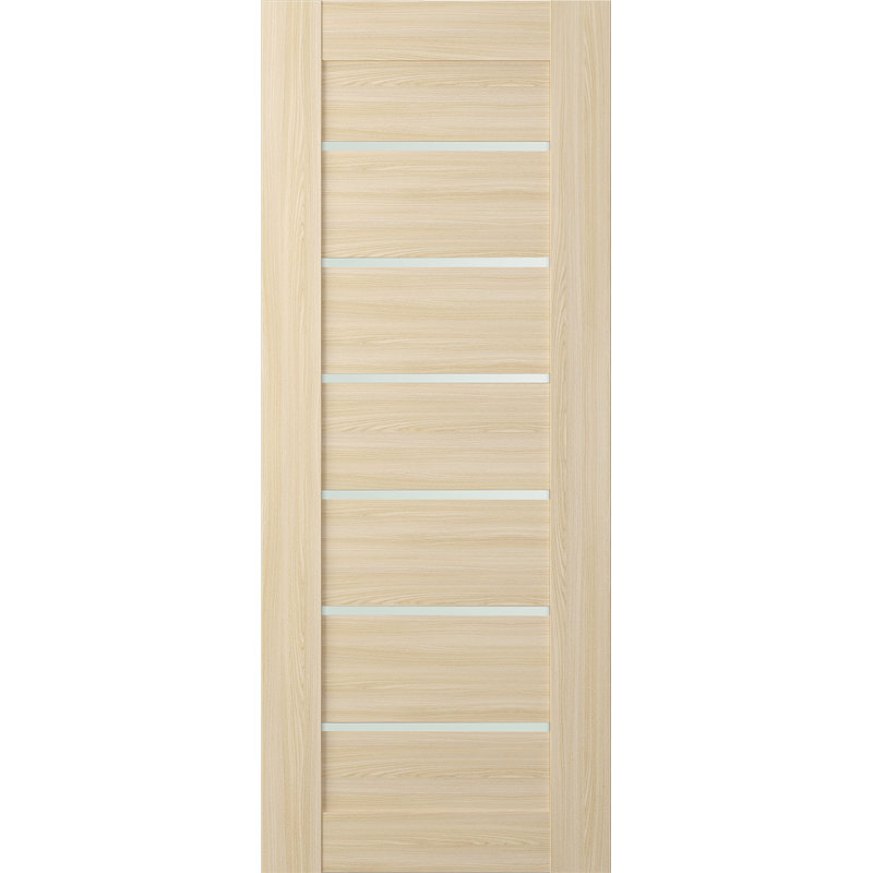 Dalle de porte intérieure en bois manufacturé et en verre givré Avon 07 02, 23,875 po x 83,23 po, Frêne de la loire