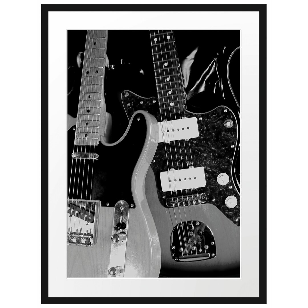 E-Gitarre Gerahmter Fotokunstdruck Poster