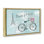 Love Paris Bicycle Black Framed Floater Canvas by Martina Pavlova