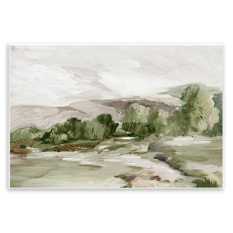  «Tree Line From Afar», art mural sur bois par Lera, H 10 po x l 15 po