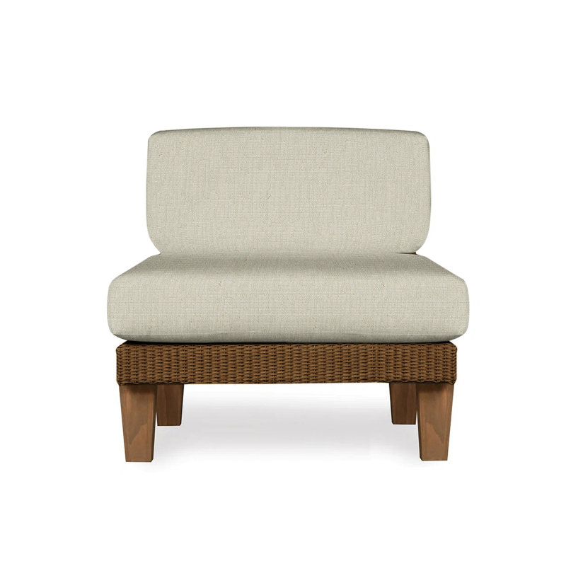Catalina Outdoor Teak Lounge Chair, Beach Natural, Bark