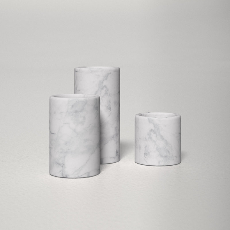 Matheson Stone Tabletop Taper Holder Set