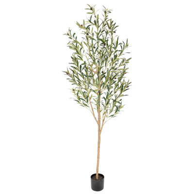 Faux olivier avec tronc de bois véritable pour le bureau de la maison