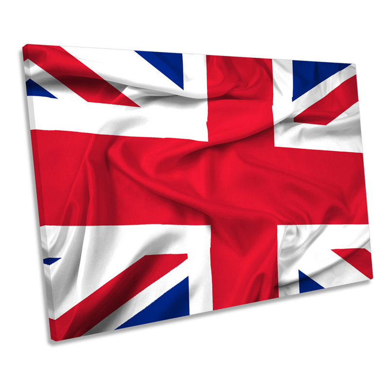 Union Jack British Flag - Wrapped Canvas Art Prints, 30.5cm H x 45.7cm W x 2cm D