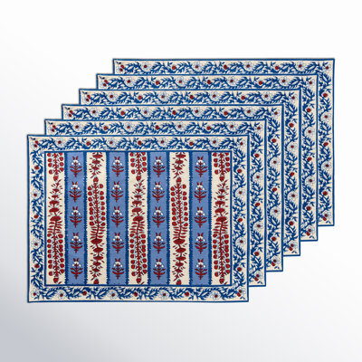 Charlemont 100% Cotton Floral Rectangle Placemat