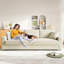 4 Seater Corduroy Sofa-1431803799