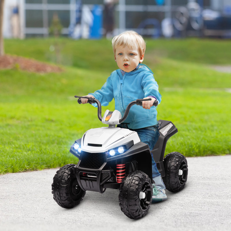 Suspension pour enfant à 4 roues 12V, Blanc