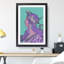Purple Zodiac by Alphonse Mucha - Single Picture Frame Print on Wood-62816624-62816623