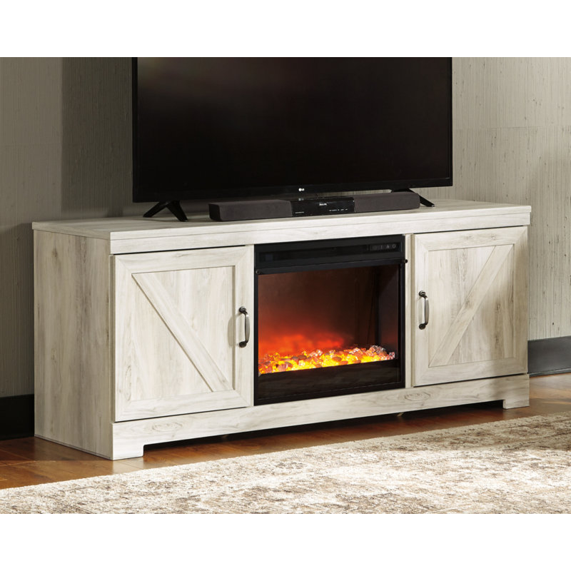 Kahne Unfinished TV Stand for TVs up to 70" with Fireplace Included