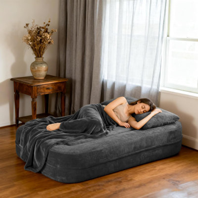 Convertible Sofa Bed With Blanket, Boneless Cloud Couch For Living Room Bedroom, Modular Loveseat With High-density Solid Sponge No Assembly