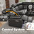 Power Recliner Sectional Couch with LED Light, Wide Air PU Leather Reclining Sectional Sofa with Bluetooth Speaker for Living Room