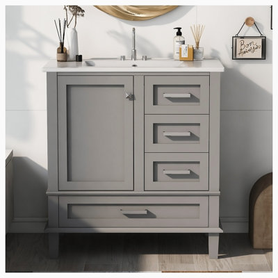 Ensemble de meuble-lavabo simple avec plateau 18,30 Neomi