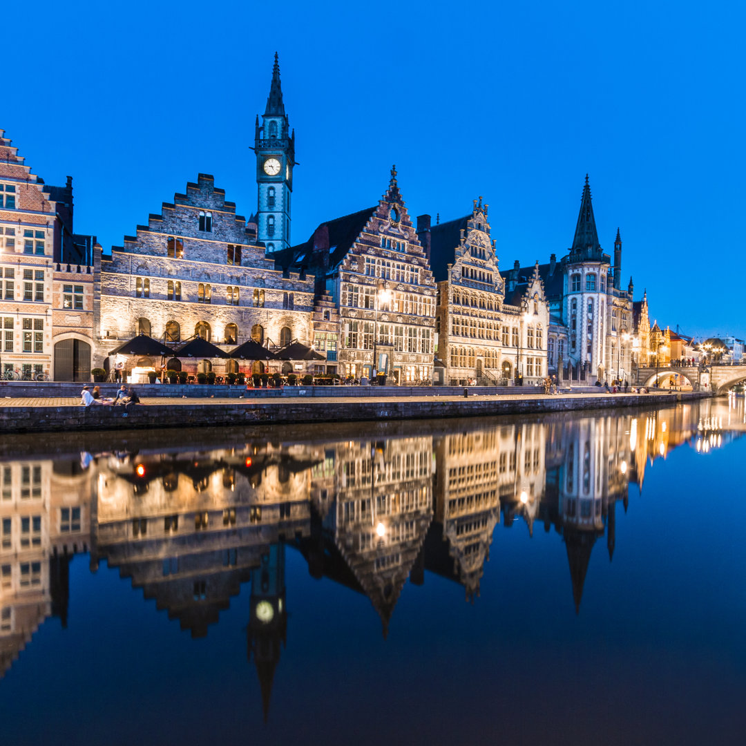 Leie River Bank, Belgien von Kasto80 - Leinwanddrucke