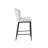 Upholstered Faux Leather Counter Stool with Steel Frame