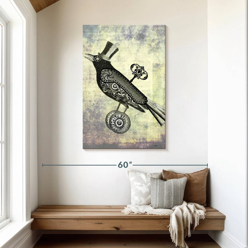 Brampt Steampunk Crow, 45" H x 30" W