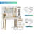 47.24" Makeup Vanity with 29.53" Lighted Mirror, 5 Drawers & Charging Station & 3 Light Modes-1537098257