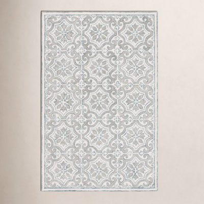 Hand-Tufted Wool Damask Rug