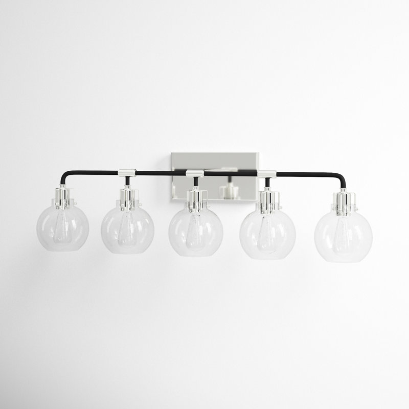 Byrne 5-Light Dimmable Vanity Light, Polished Nickel