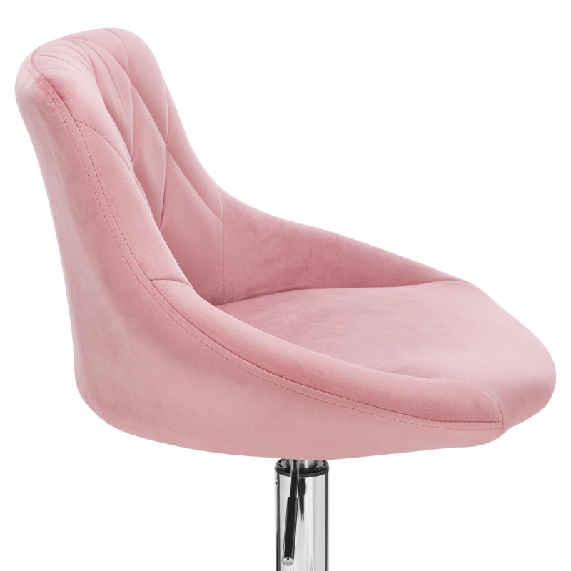 Wellsville Office Chair in Velvet, Pink