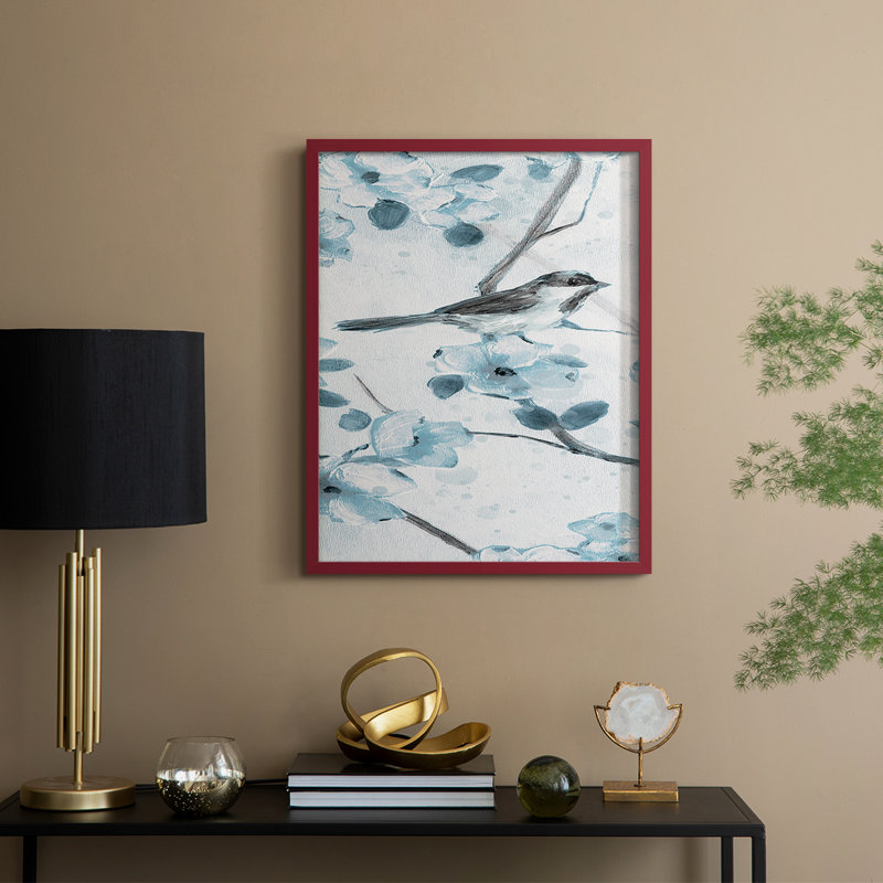 «Spring Sprung I», reproduction encadrée - bois massif, H 11 po x l 9 po, Rouge