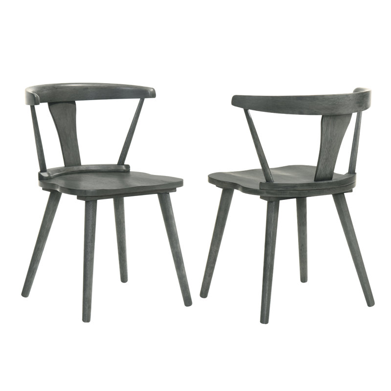 Ensemble de 2 pièces pour chaise de salle à manger rustique moderne de style campagnard au design rétro, facile à assembler