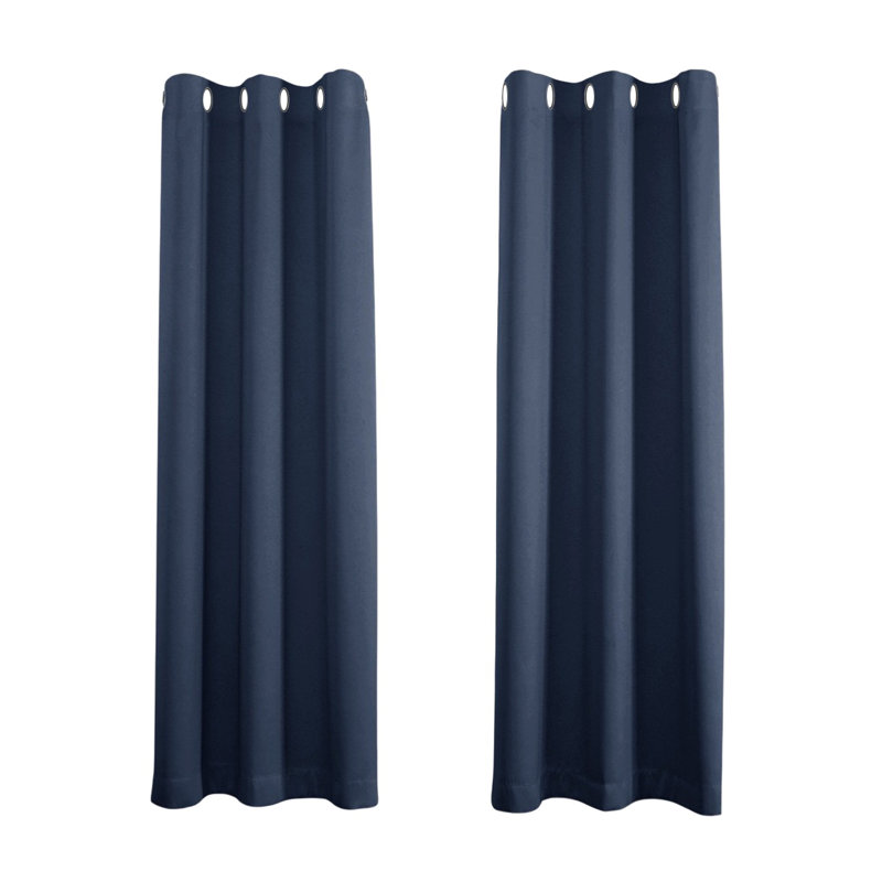 Ranheid Blackout Curtain Pair, 46cm Width x 160cm Drop, Cobalt