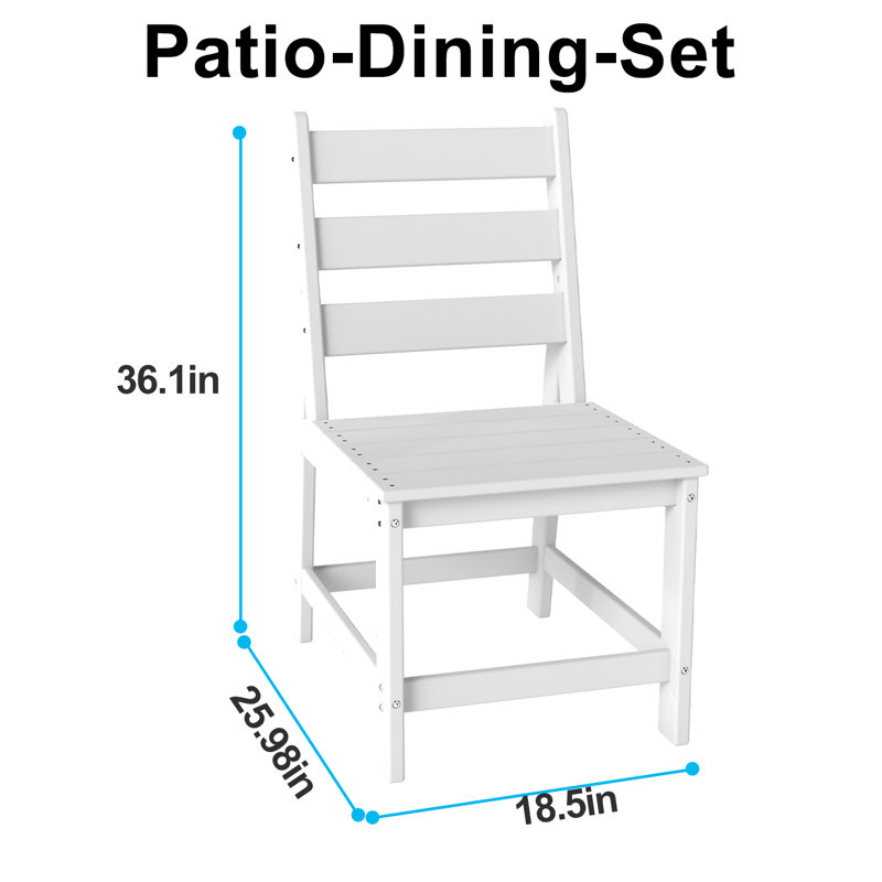 Table et chaises d'extérieur 8 pièces, White