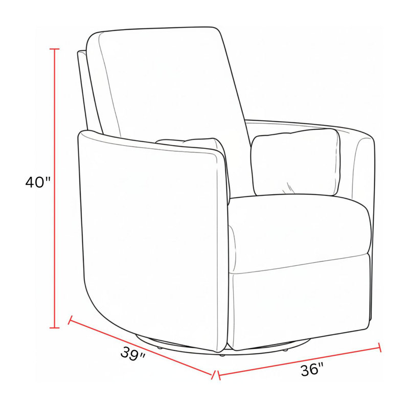 Coiscou Manual Swivel Glider Recliner, Vincent Fog