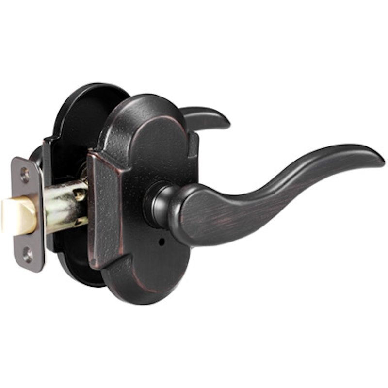Sandcast Collection Keyed (Entry) Door Lever, Right, Aged Bronze