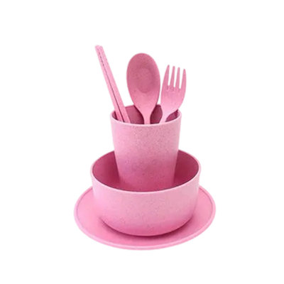 Baking Baking 6pc Bowl Cup Spoon Fork Chopsticks Tableware Portable Home Going Out Tableware Set