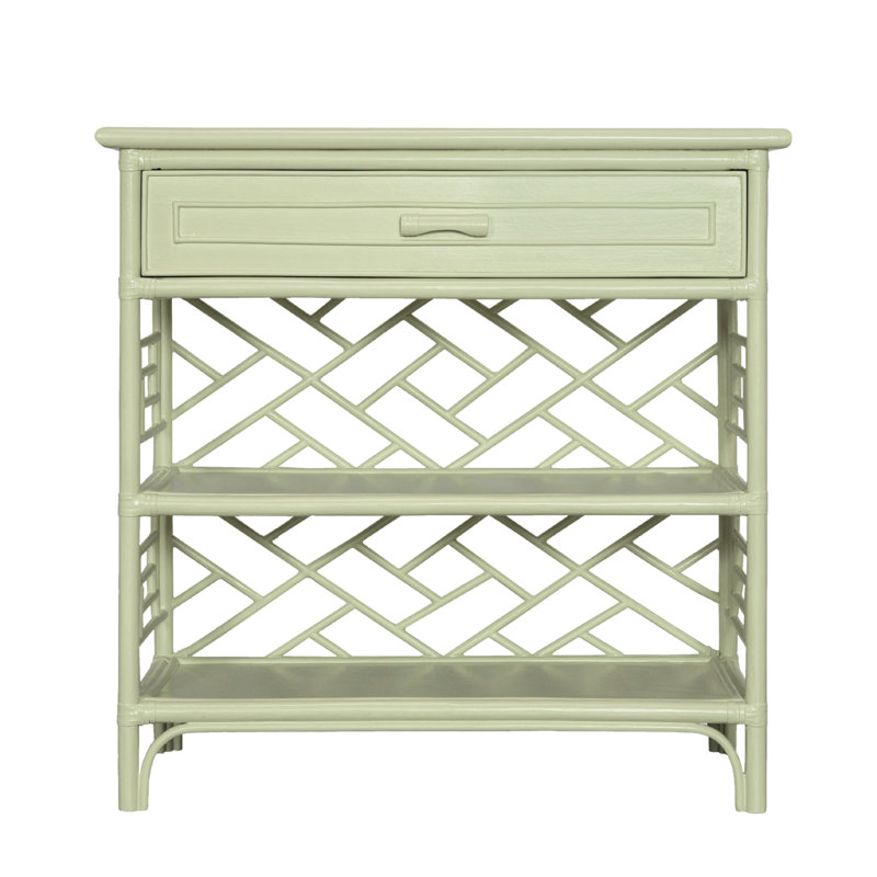 Chippendale End Table, Celery Green