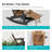 All-Weather HDPE Folding Adirondack Rocking Chair with Retractable Ottoman, 3-Position Adjustable Outdoor Rocking Chair for Patio, Gargen, Deck-955173005